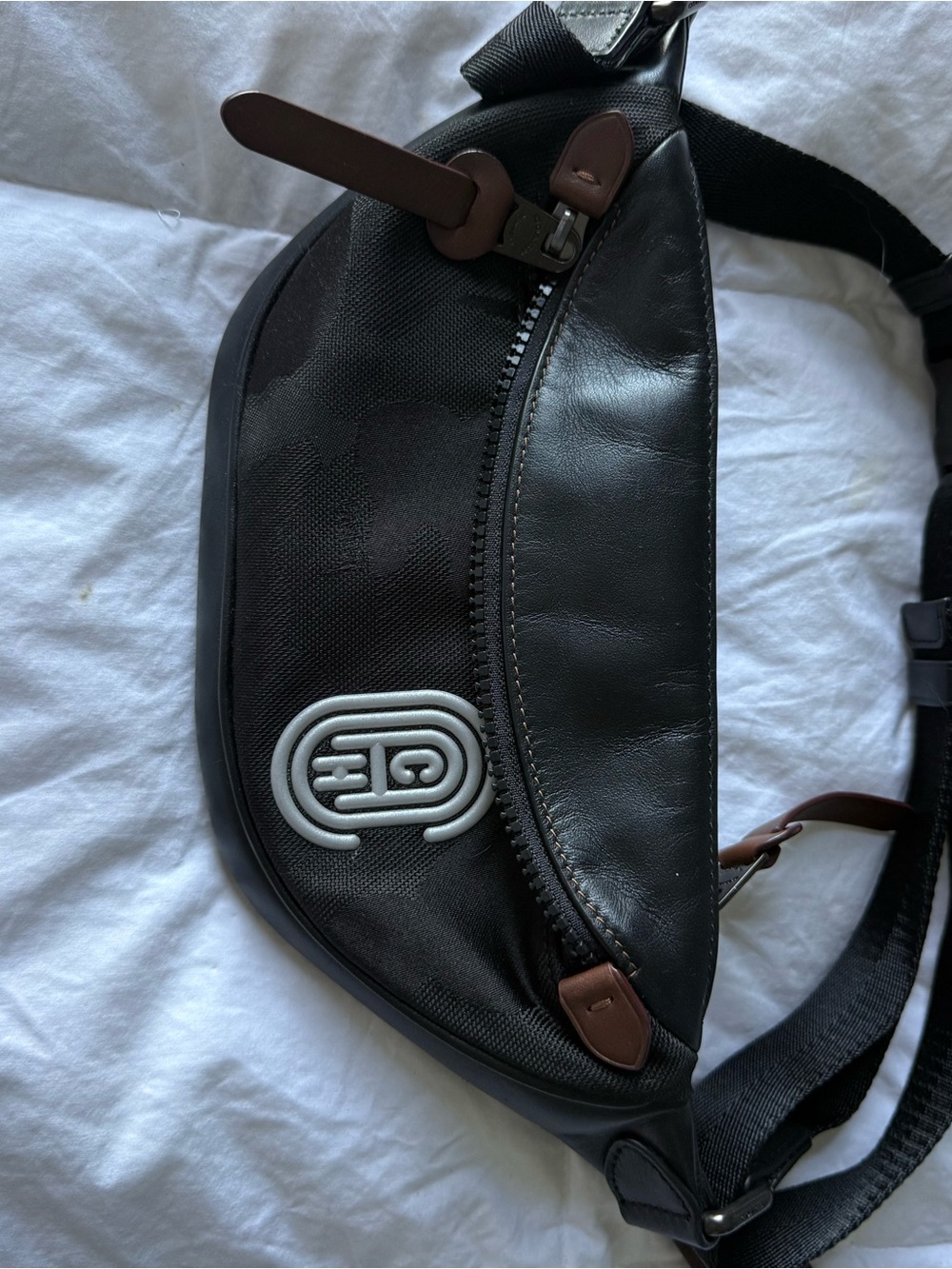 Coach black fanny pack bag